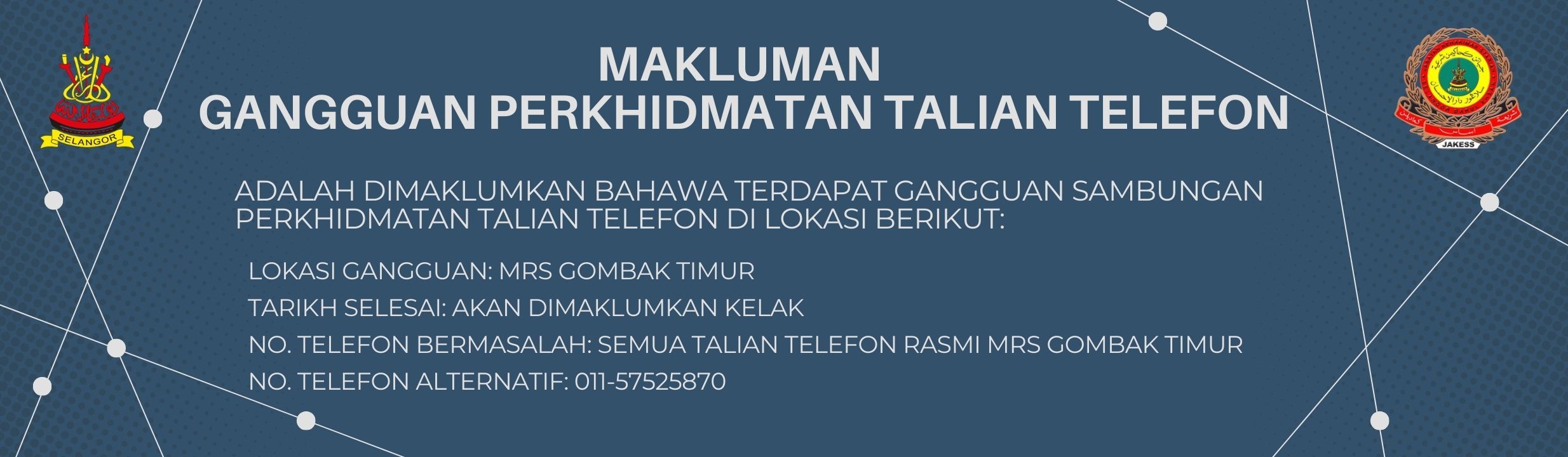 Banner Gangguan Talian Telefon MRSGT 1 - 2025